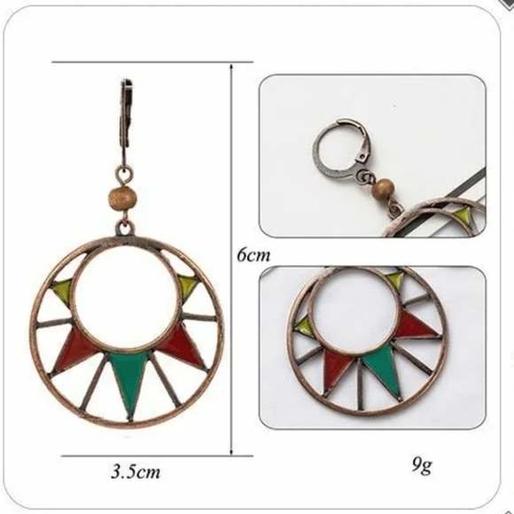 Vintage Boho Ethnic Earrings - Picture 3 of 4